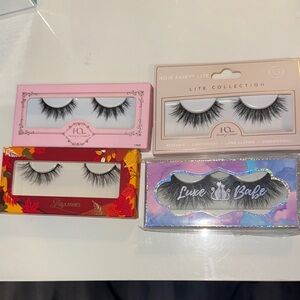 Luxe Lashes Set - Pink, Red, Silver Packaging